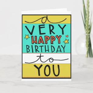 Un Anniversaire Très Heureux Pour Vous, Carte Anni