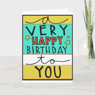 Un Anniversaire Très Heureux Pour Vous, Carte Anni