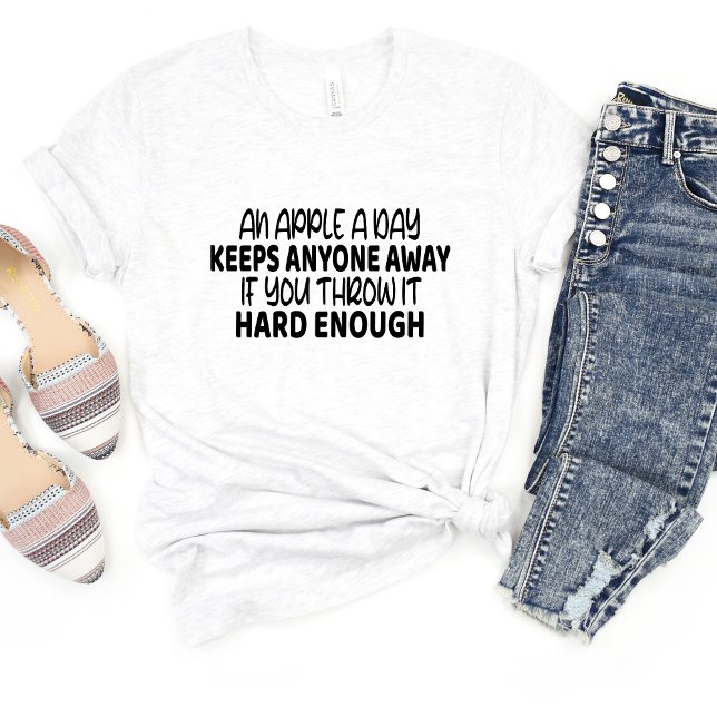 Un Apple A Day Garde... T-shirt de mème amusant Sa (Créateur téléchargé)