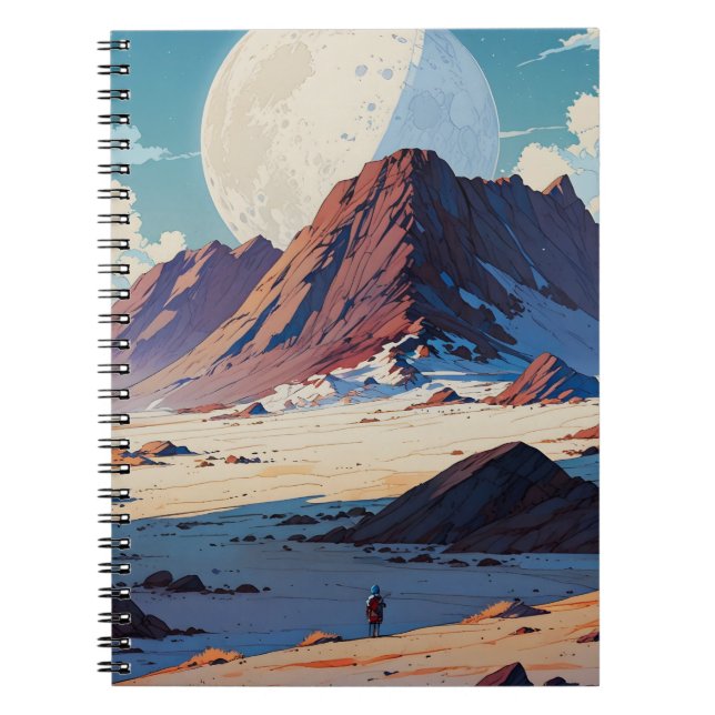 Un astronaute à la découverte d'un vaste Carnet Al (Devant)