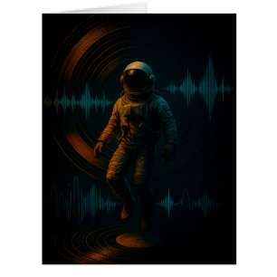 Un astronaute flottant dans l'art sonore de Glitch