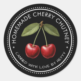 Un autocollant de chutney de cerise pour vos recet