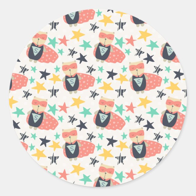 un autocollant rond classique (Devant)