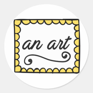 Un autocollant rond d'art
