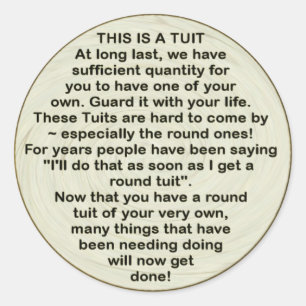 Un autocollant rond de ~ de Tuit