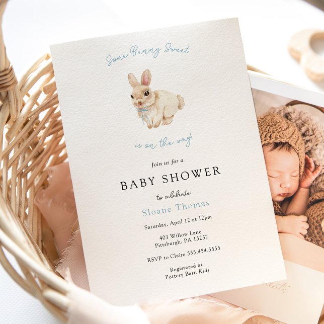 Un Baby shower Sucré Bunny Invitation (Créateur téléchargé)