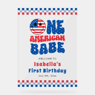 Un bébé américain 4 juillet fête de premier annive