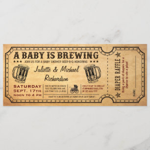 Un bébé brasse des Baby showers Invitations de bil
