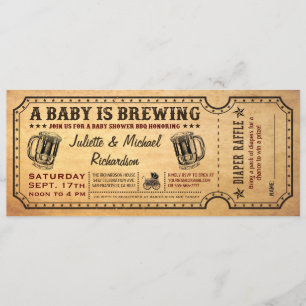 Un bébé brasse des Baby showers Invitations de bil