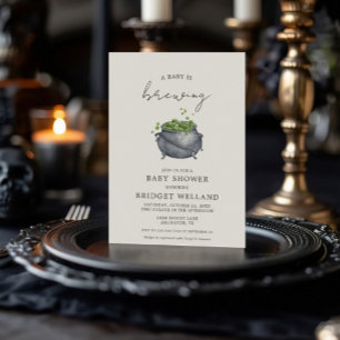 Un bébé brasse l'Halloween   Invitation