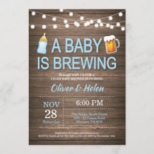Un bébé brasse une invitation Baby shower