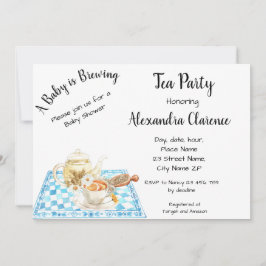 Un bébé est en train de brasser Invitation Tea Par