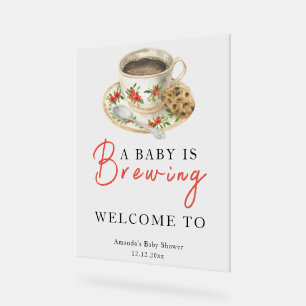 Un bébé prépare une tasse de café Baby Shower