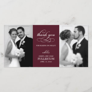 Un bel Merci Carte photo Mariage