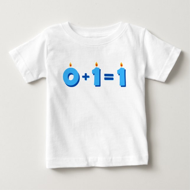 Un bleu 1er anniversaire bébé garçon T-shirt (Devant)