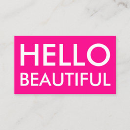 Un bonjour rose simple et moderne magnifique carte
