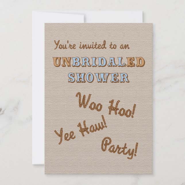 un BRIDAL ed Invitation (Devant)