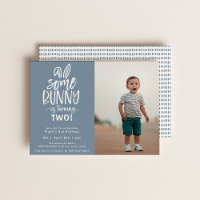 Un Bunny Anniversaire Fête Photo Invitation