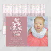 Un Bunny Anniversaire Fête Photo Invitation