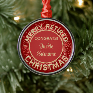 Un cadeau amusant ! Joyeux ornement de Noël à la r