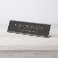 Un cadeau amusant ! ! Plaque de nom de la retraite