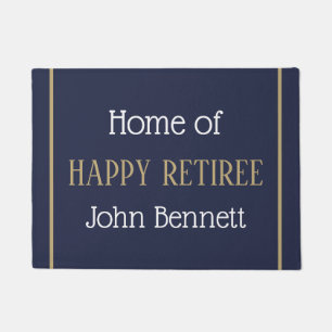 Un cadeau amusant ! Tapis de porte de retraite Hap