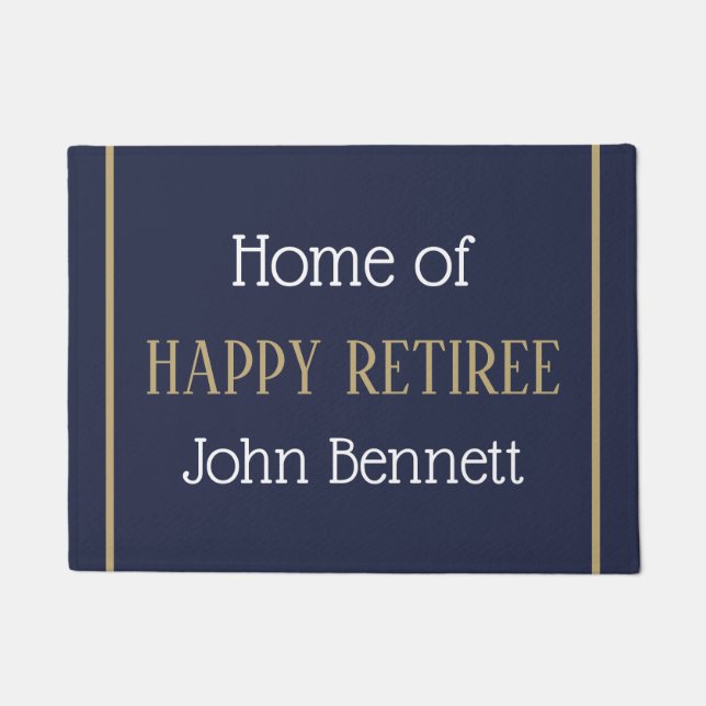 Un cadeau amusant ! Tapis de porte de retraite Hap (Devant)