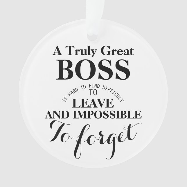 Un cadeau Boss Boss Boss vraiment génial Ornement (devant)