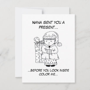 Un cadeau de Nana carte de vacances
