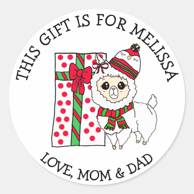 Un cadeau pour les étiquettes cadeaux personnalisé (Devant)