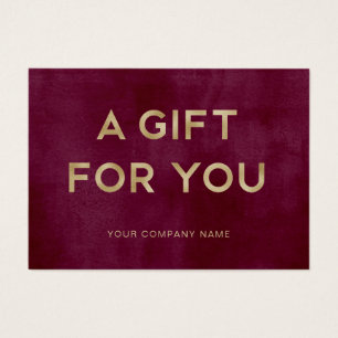 Un cadeau pour vous Certificat cadeau or Bourgog