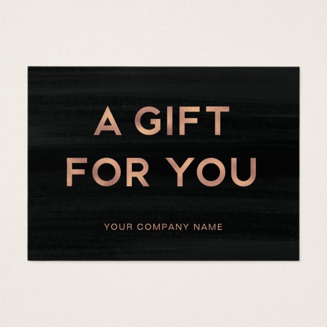 Un cadeau pour vous | Certificat cadeau Rose Gold  (Devant)