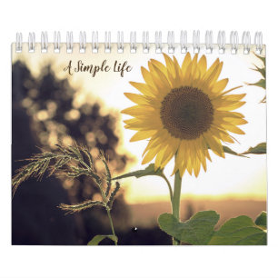 Un calendrier de vie simple, rustique et simple