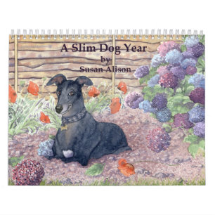 Un calendrier mince d'année de chien