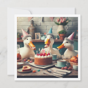 Un canard chanceux, invitation d'anniversaire de c