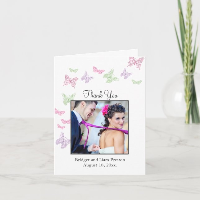 Un carte de remerciements de mariage du flottement (Devant)