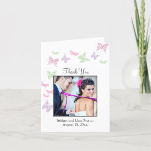 Un carte de remerciements de mariage du flottement