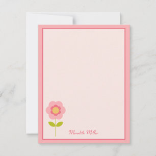 Un carte de remerciements plat de tige parfaite