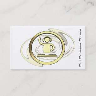 Un carte de visite de logo du cool 3D DJ