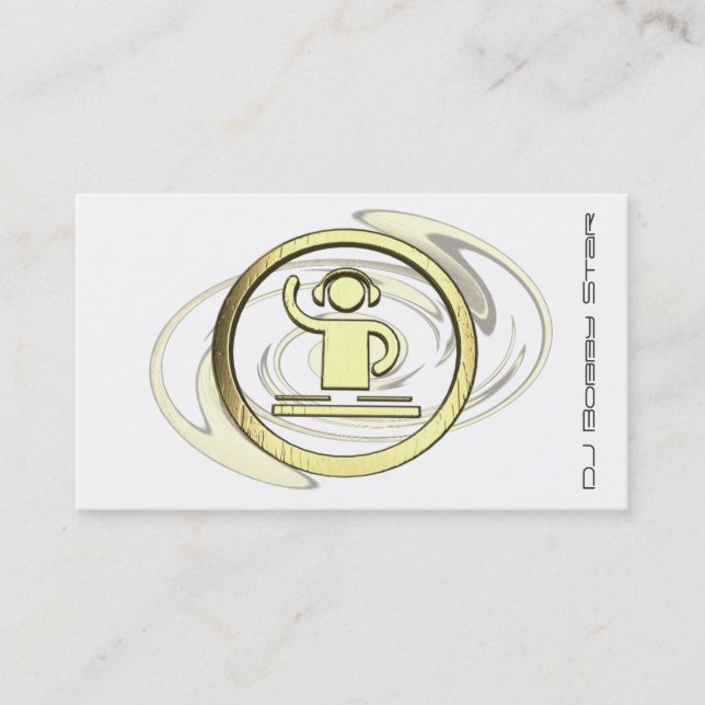 Un carte de visite de logo du cool 3D DJ (Devant)