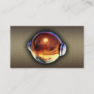 Un carte de visite frais de logo de l'or 3D DJ