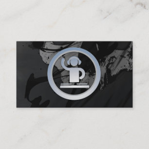 Un carte de visite frais d'icône du DJ 3d de