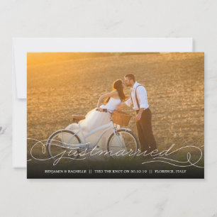 Un Carte photo de Mariage blanc marié