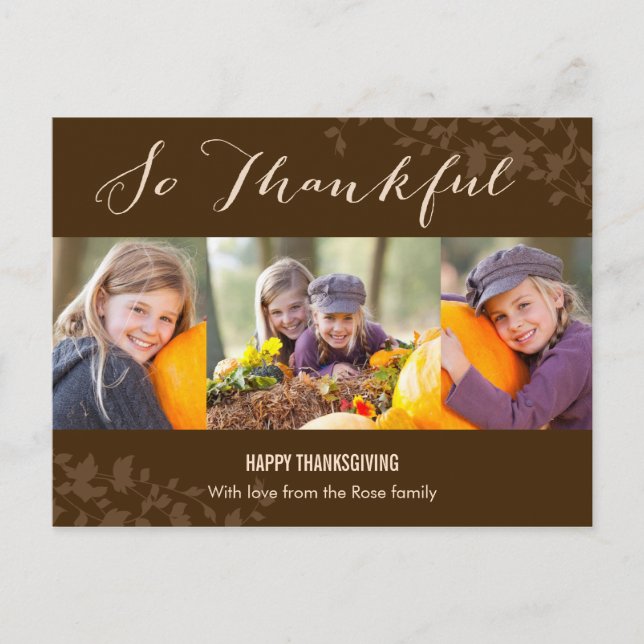 Un Carte photo de Thanksgiving si reconnaissant (Devant)
