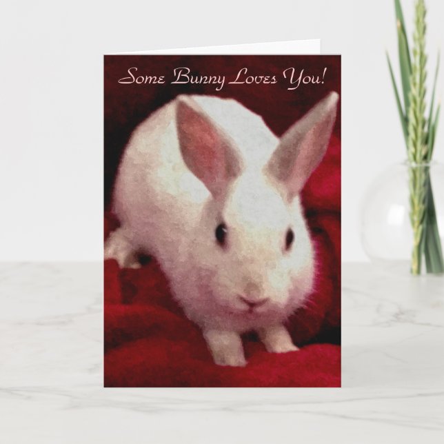 Un certain lapin vous aime carte de Saint-Valentin (Devant)