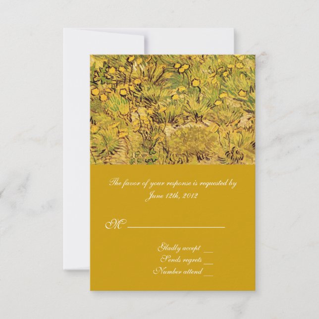 Un champ de fleurs jaunes RSVP Vincent Van Gogh (Devant)