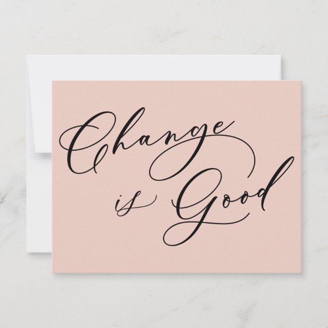 Un changement élégant est une bonne Faire-part de  (Devant)