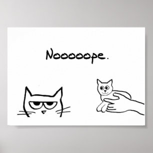 Un chat en colère aime-t-il un chaton ? - Affiche 
