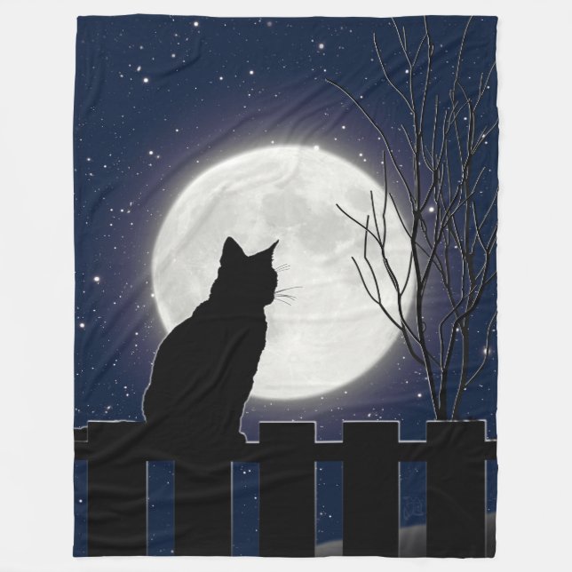 Un chat noir et une pleine lune, couverture (Devant)