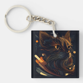 Un chaton chaton Porte - clé acrylique